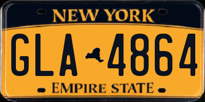 NY license plate GLA4864