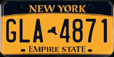 NY license plate GLA4871