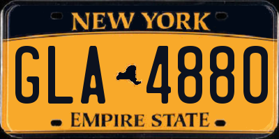 NY license plate GLA4880