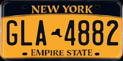 NY license plate GLA4882
