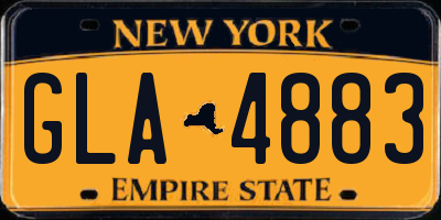 NY license plate GLA4883