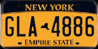 NY license plate GLA4886