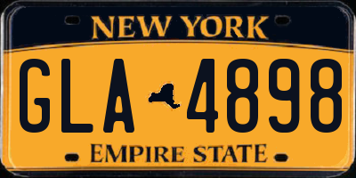 NY license plate GLA4898
