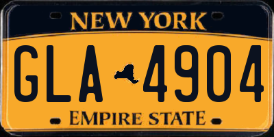 NY license plate GLA4904