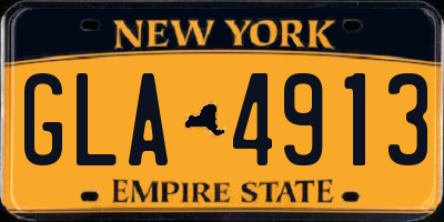 NY license plate GLA4913