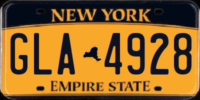 NY license plate GLA4928