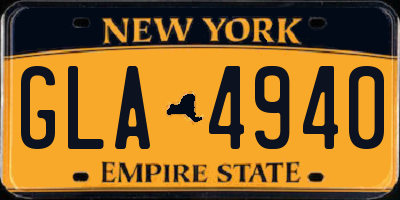 NY license plate GLA4940
