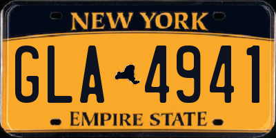 NY license plate GLA4941