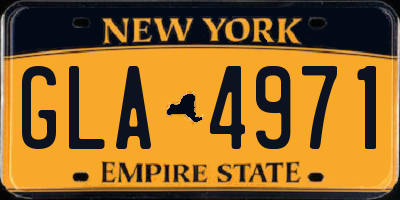 NY license plate GLA4971
