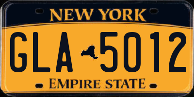 NY license plate GLA5012