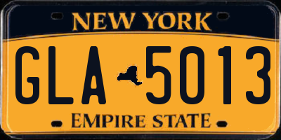 NY license plate GLA5013