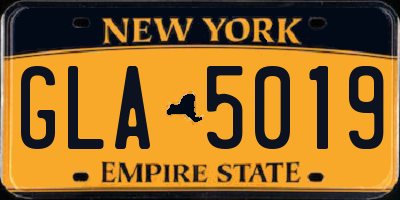 NY license plate GLA5019