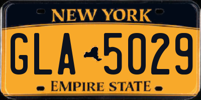 NY license plate GLA5029