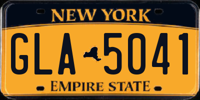 NY license plate GLA5041