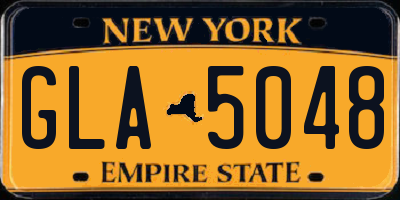 NY license plate GLA5048