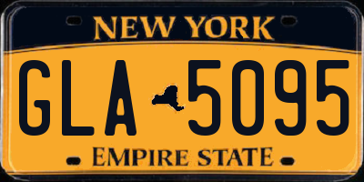NY license plate GLA5095