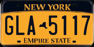 NY license plate GLA5117