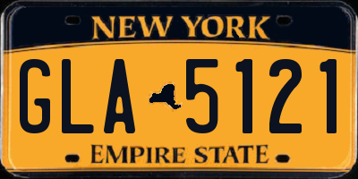 NY license plate GLA5121