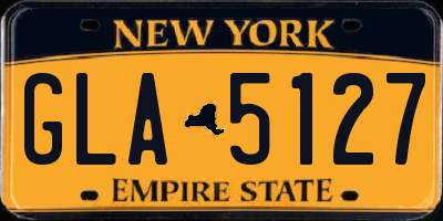 NY license plate GLA5127