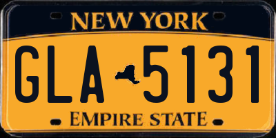 NY license plate GLA5131