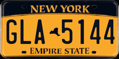 NY license plate GLA5144