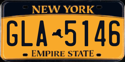 NY license plate GLA5146