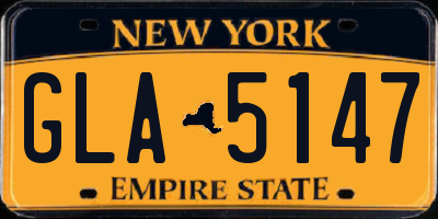 NY license plate GLA5147
