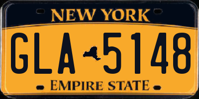 NY license plate GLA5148