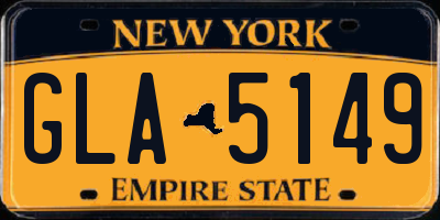 NY license plate GLA5149