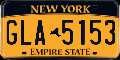 NY license plate GLA5153