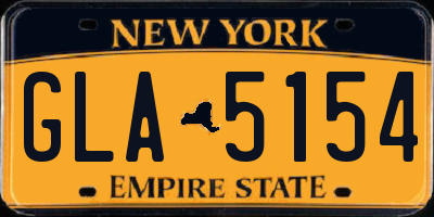 NY license plate GLA5154