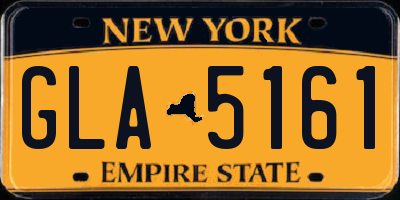 NY license plate GLA5161