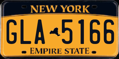 NY license plate GLA5166