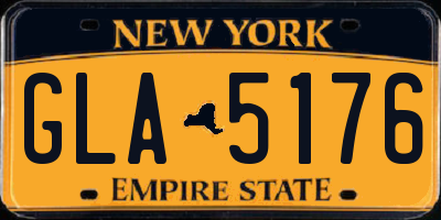NY license plate GLA5176