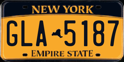 NY license plate GLA5187