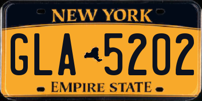 NY license plate GLA5202