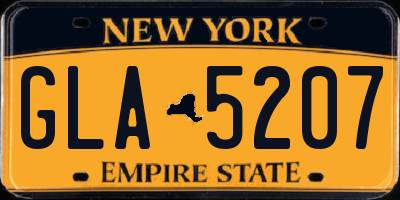 NY license plate GLA5207