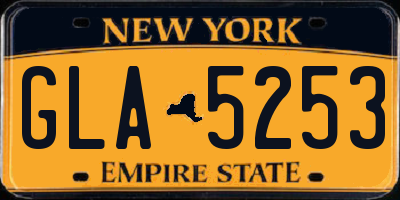 NY license plate GLA5253
