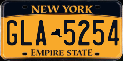 NY license plate GLA5254