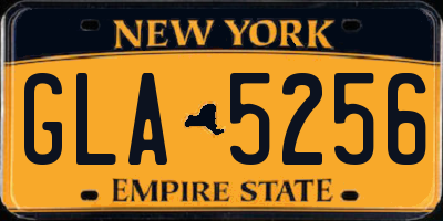 NY license plate GLA5256