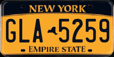 NY license plate GLA5259