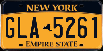 NY license plate GLA5261
