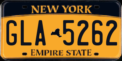 NY license plate GLA5262