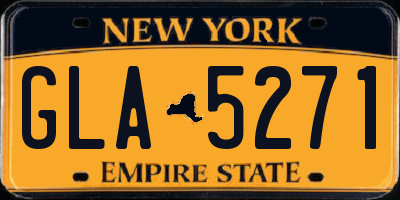 NY license plate GLA5271