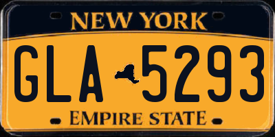 NY license plate GLA5293