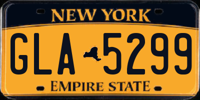 NY license plate GLA5299