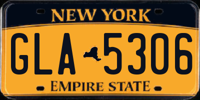 NY license plate GLA5306