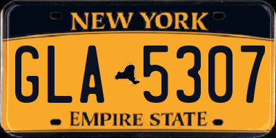 NY license plate GLA5307
