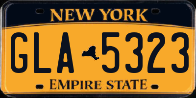 NY license plate GLA5323