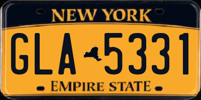 NY license plate GLA5331